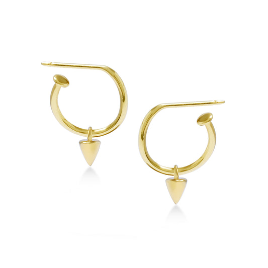 Hoop earrings cross drop
